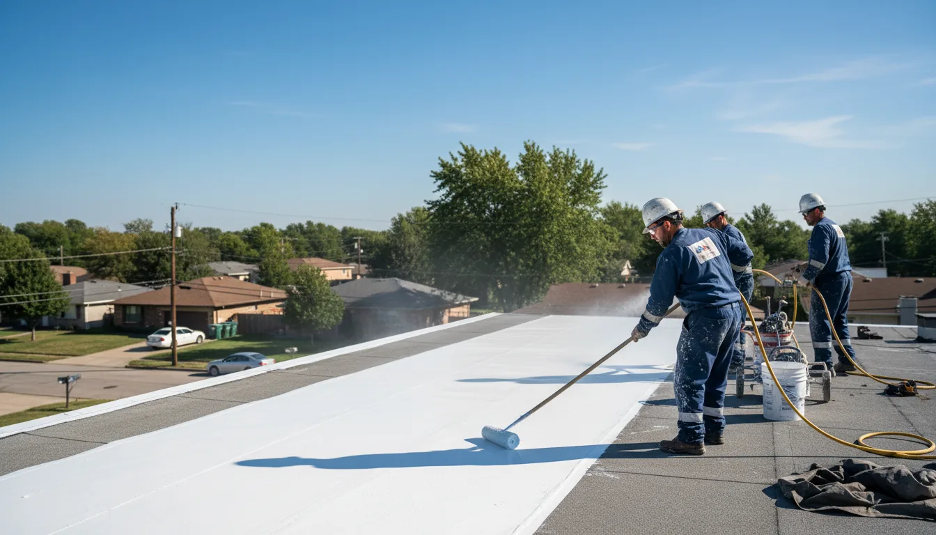 Commercial roof coating in Denham Springs, LA near me